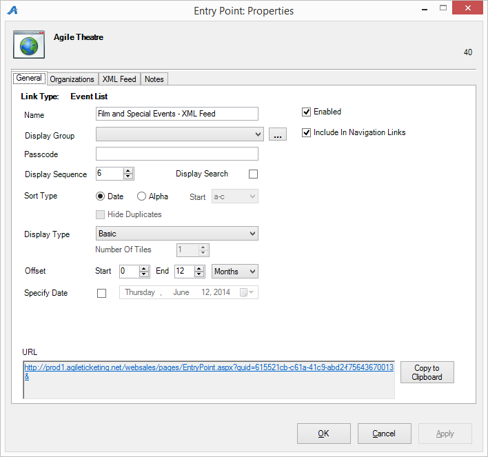 screenshot of Agile Ticketing